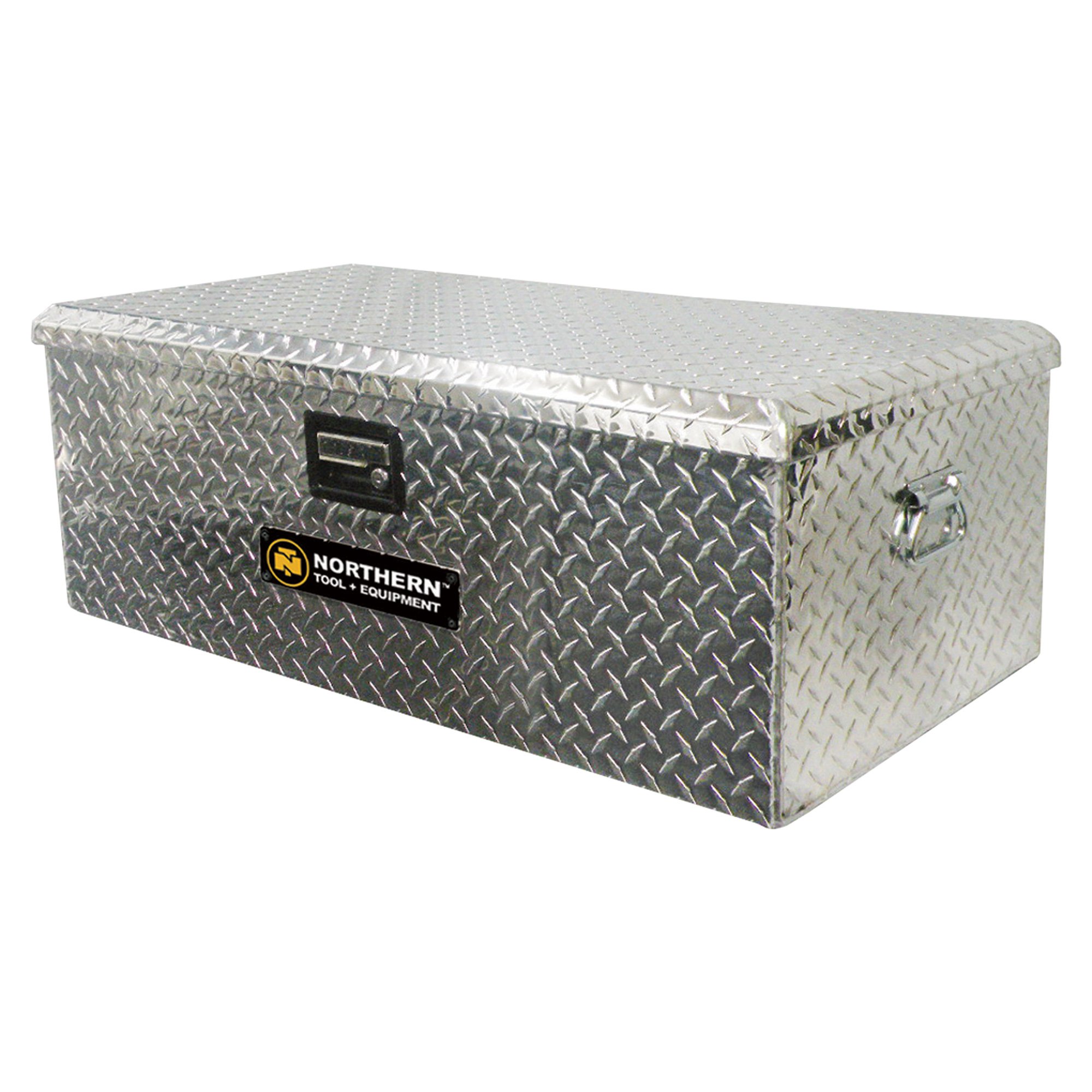 Northern Tool + Equipment ATV Truck Box Lockable Storage Box — Aluminum Treadplate, 36in.